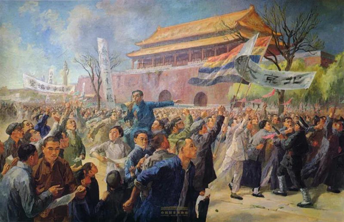 周令釗《五四運(yùn)動(dòng)》油畫，1951年，中國國家博物館藏.jpg